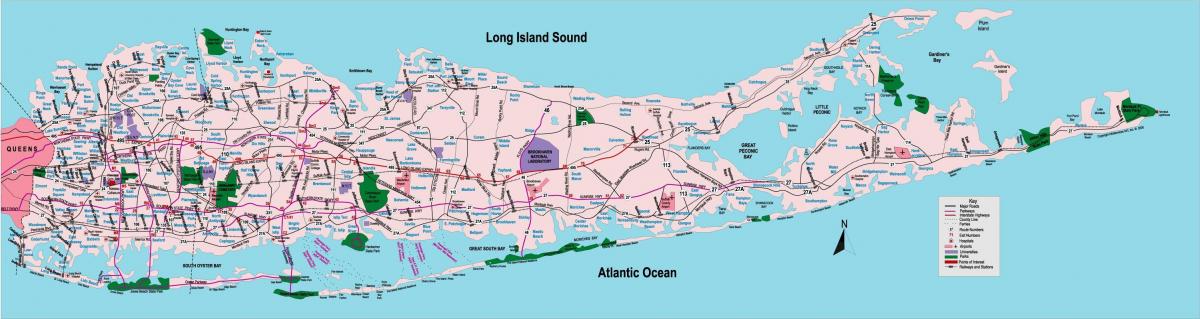 Long Island city map